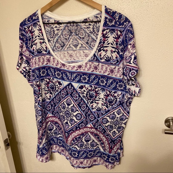 Lucky Brand Boarder tile Tee - Picture 1 of 2